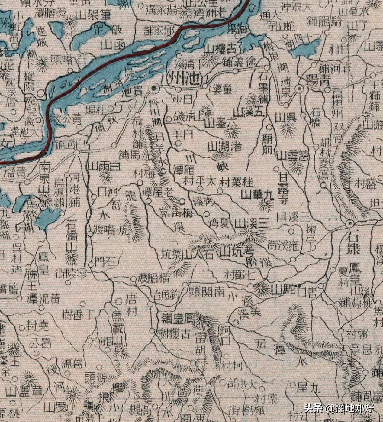 1917年，安徽省老地图，精确到镇村，快看看有您老家吗？