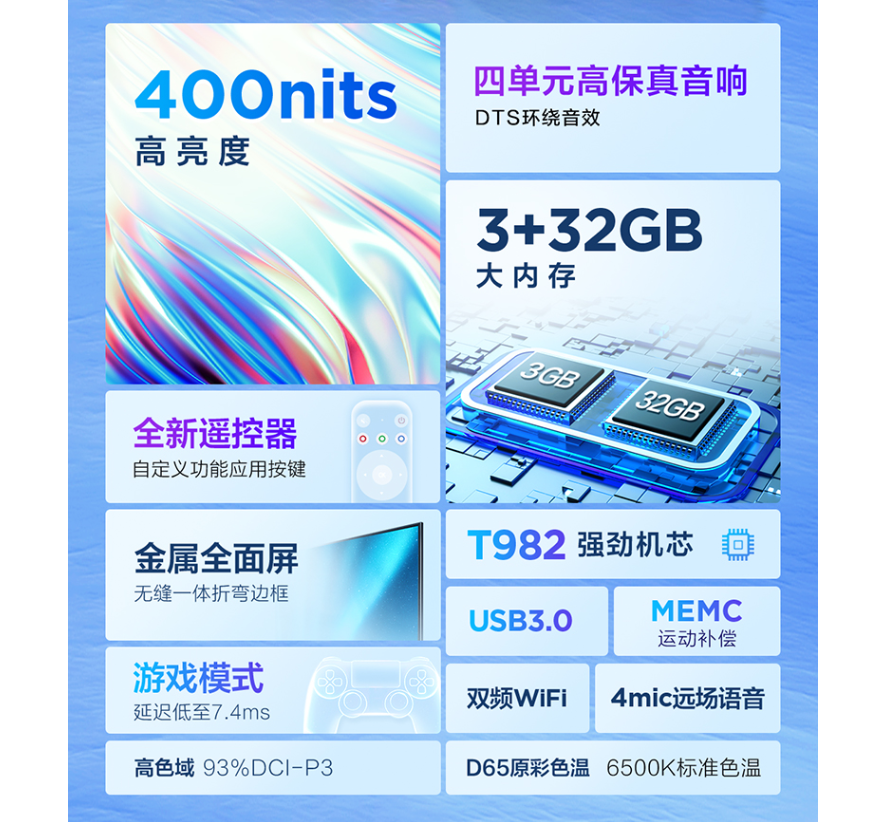 两款3000元65英寸电视谁更强？华为机型增MEMC，雷鸟机型提升亮度