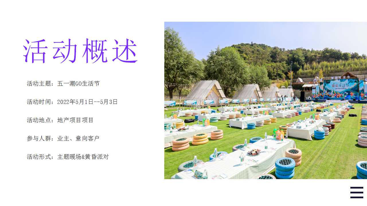 2022地产项目五一主题暖场活动策划方案PPT