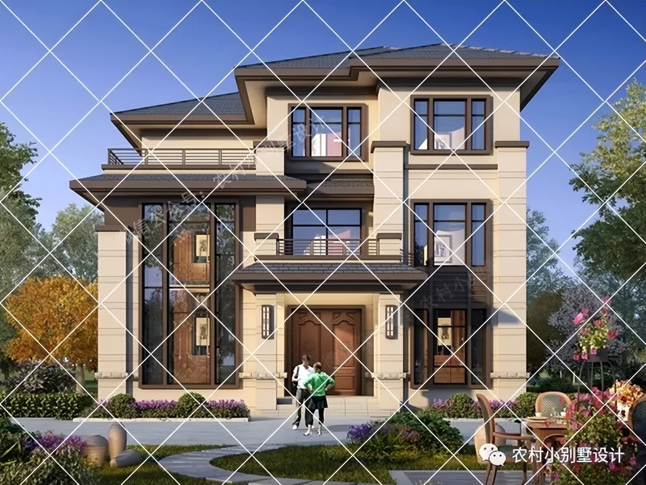 2022值得建！9套挑空客厅+旋转楼梯复式三层农村别墅豪宅