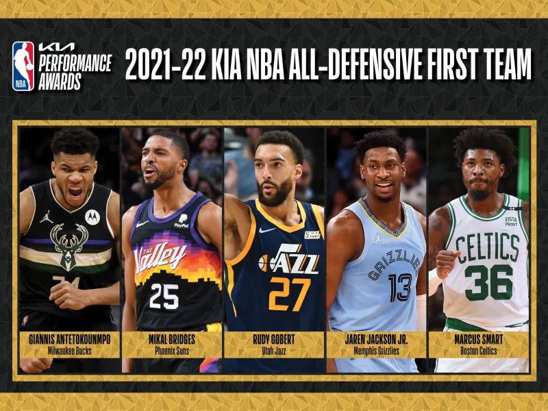 NBA公布最佳阵容(NBA公布最佳阵容：斯玛特领衔，戈贝尔字母哥杰克逊布里其斯)