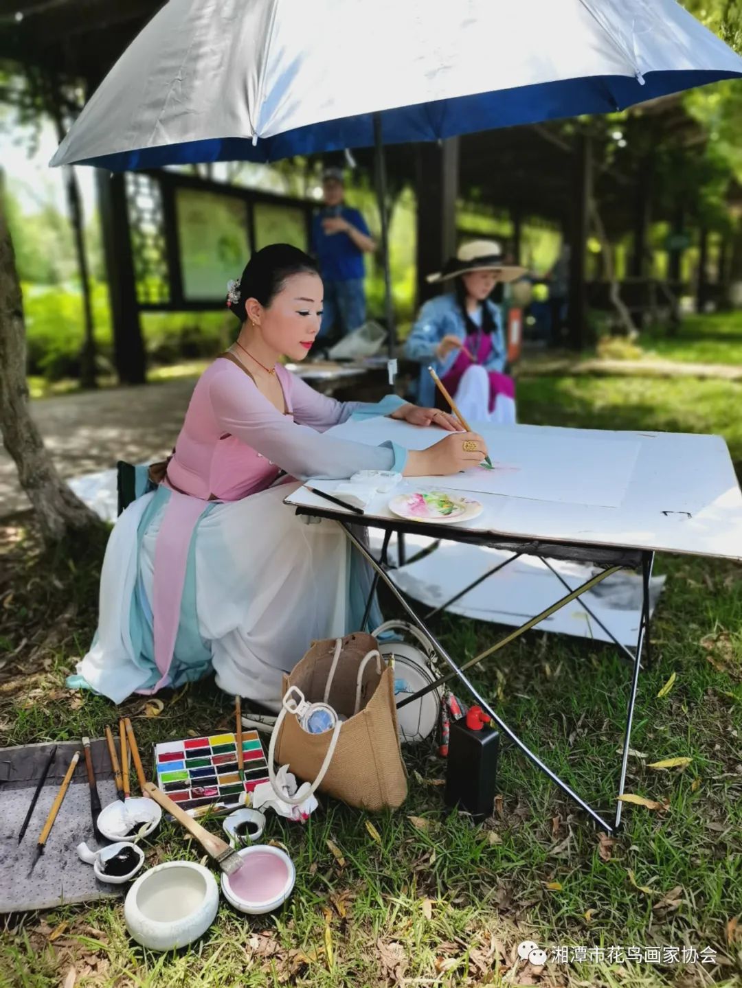 湘潭市花鸟画家协会盘龙大观园荷花写生活动圆满成功