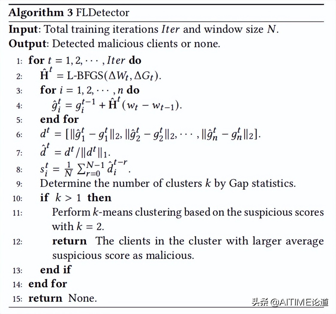 FLDetector：通过检测恶意用户防御联邦学习中的模型污染攻击