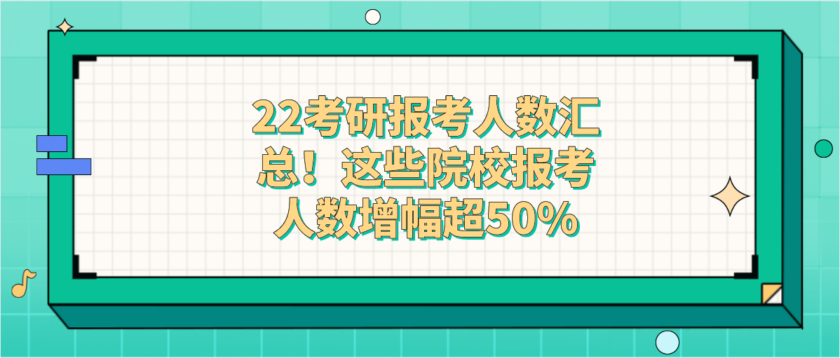 22考研报考人数汇总！这些院校报考人数增幅超50%