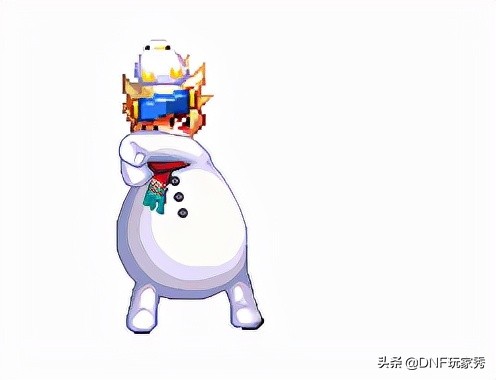 dnf新版像素头动态图展示!搭配雪人装扮,你就是阿拉德最靓的仔