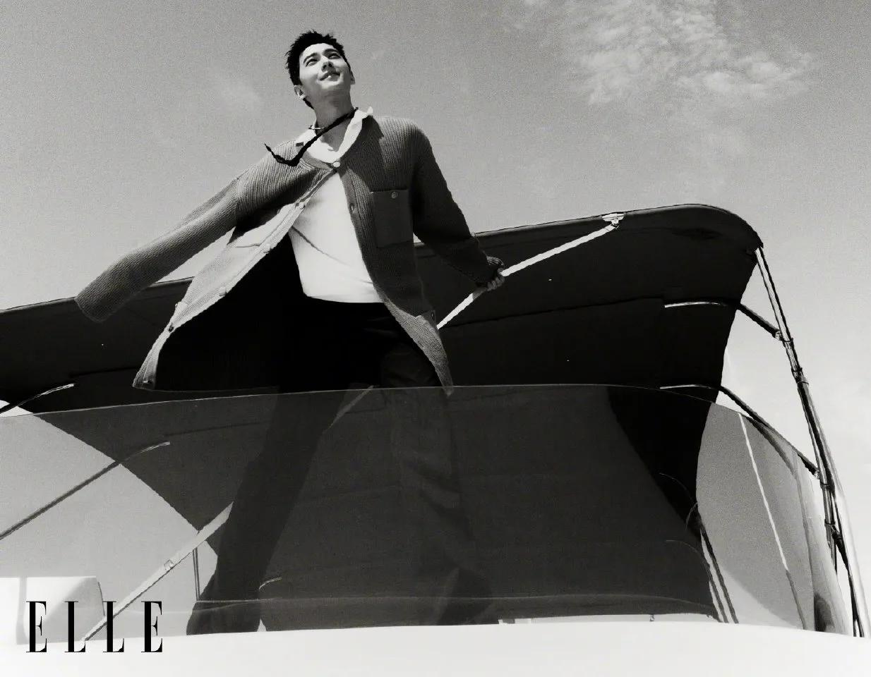 杨洋三登 X《ELLE》，优雅帅气，悠然自得感受海风拂面，心旷神怡