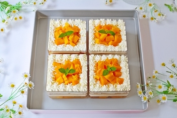 夏日私房爆款！芒果布丁蛋糕盒子，颜值超治愈