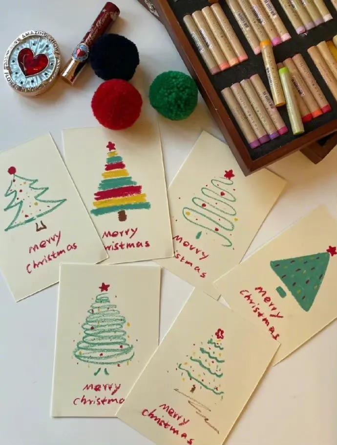 可爱的圣诞贺卡！制作简单，快做张贺卡送给你想送的人吧