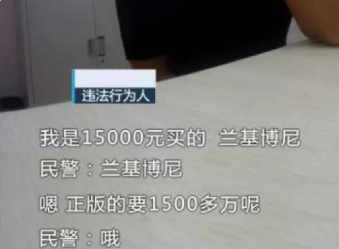 女子1.5万买兰博基尼刚上路就被拘留，交警：不光套牌还是报废车