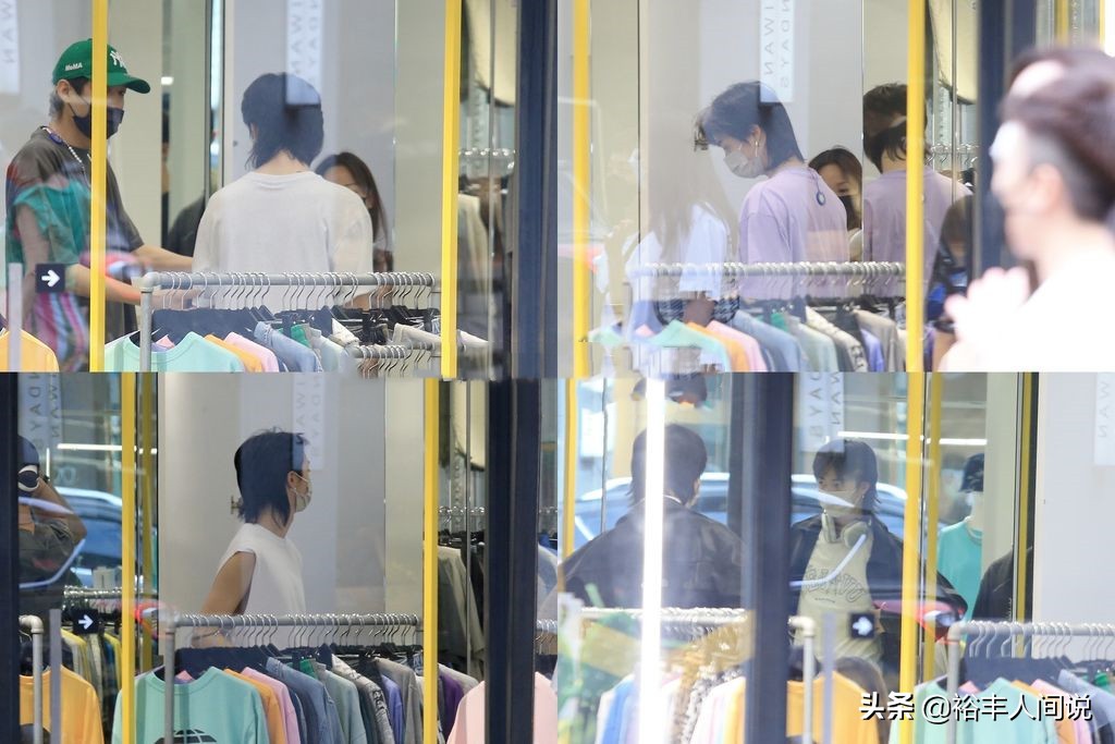 庾澄庆儿子难得打扮正常！吞云吐雾颇为老练，与女伴一同进更衣室