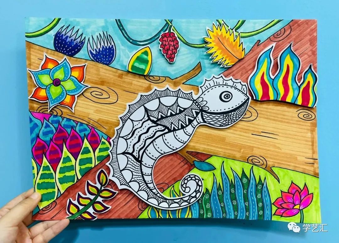 儿童画创作必备素材——42张儿童画，配色漂亮，造型简单