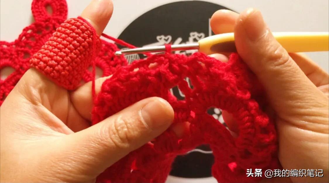 毛线钩针编织新年挂饰中国结（文字）教程，手工DlY制作过程