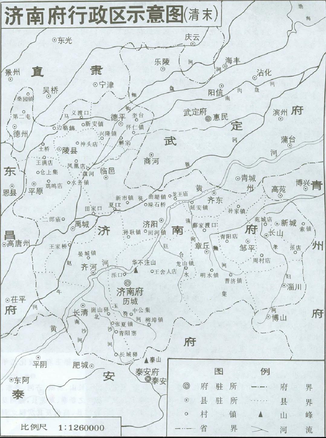 济南市区域划分图，不同历史的济南市区域划分图？