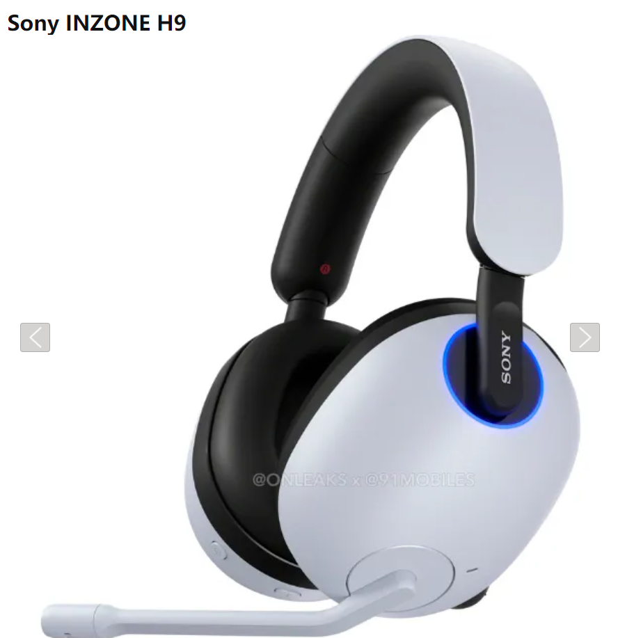 索尼 INZONE H9 / H7 / H3 游戏耳机曝光，均支持 360 空间音频