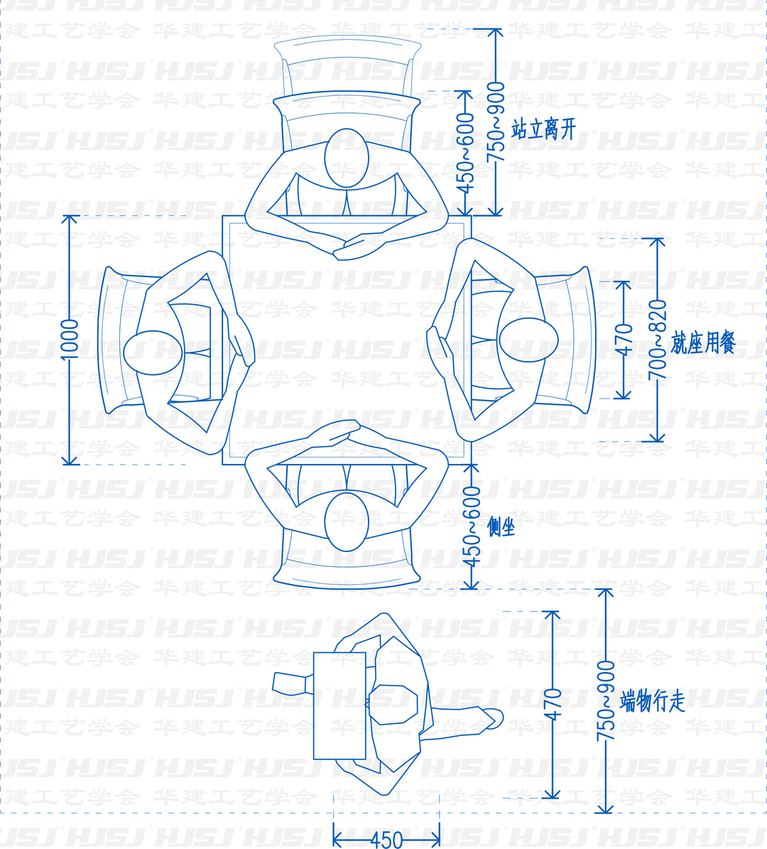 住宅餐桌精细化尺寸设计！HJSJ-2021
