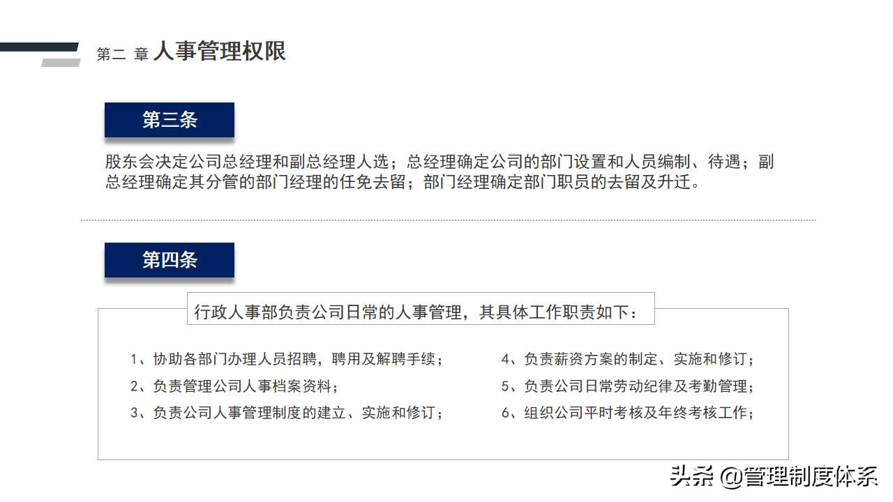 公司人事管理制度（41页）