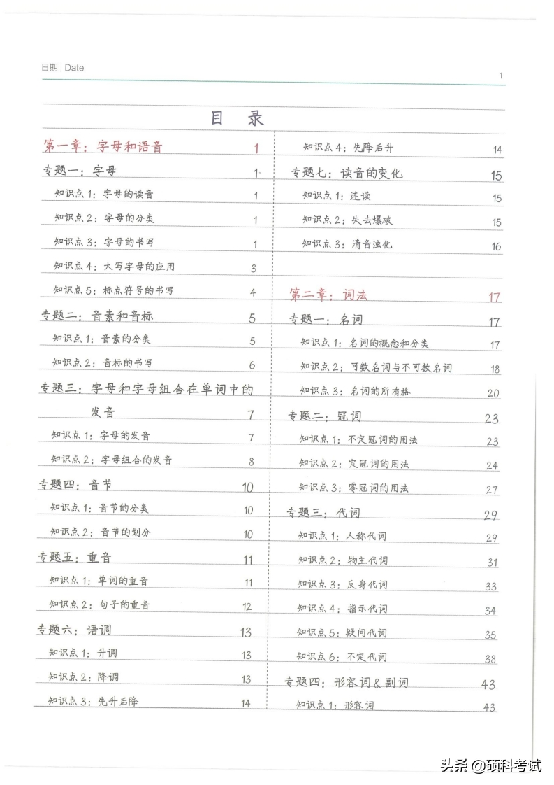 小升初英语：小学状元学霸笔记（pdf版，共212页）替孩子收藏好