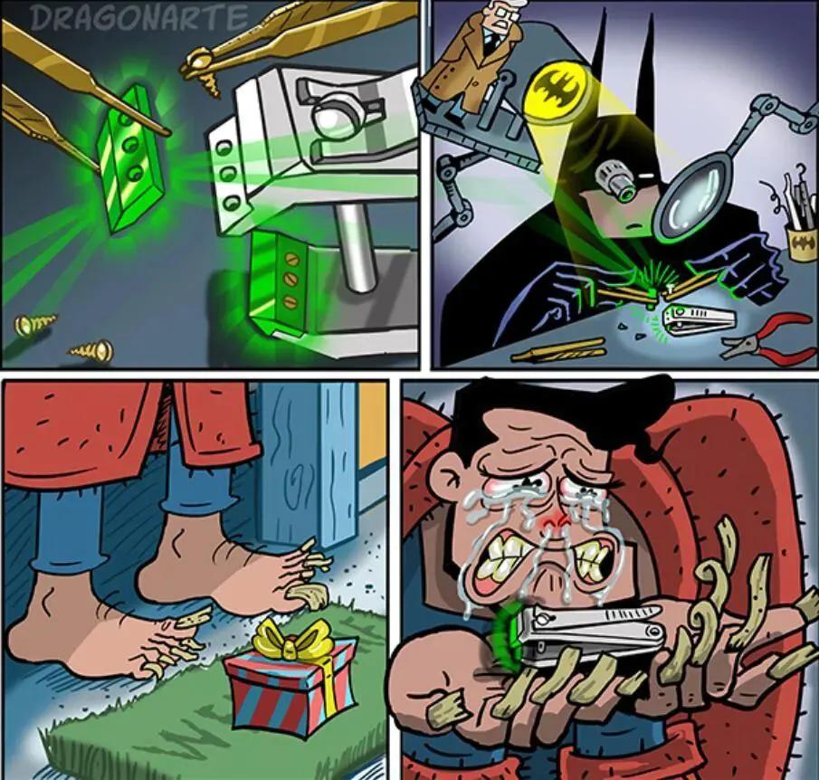 漫威DC搞笑漫画，蝙蝠侠和超人比赛射飞镖，闪电侠：你们礼貌吗？