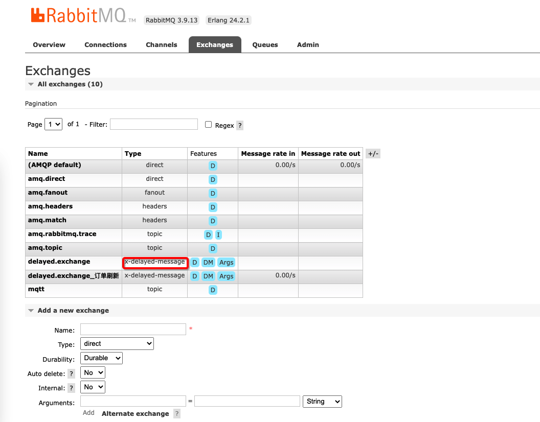 docker版本rabbitMq延遲隊列