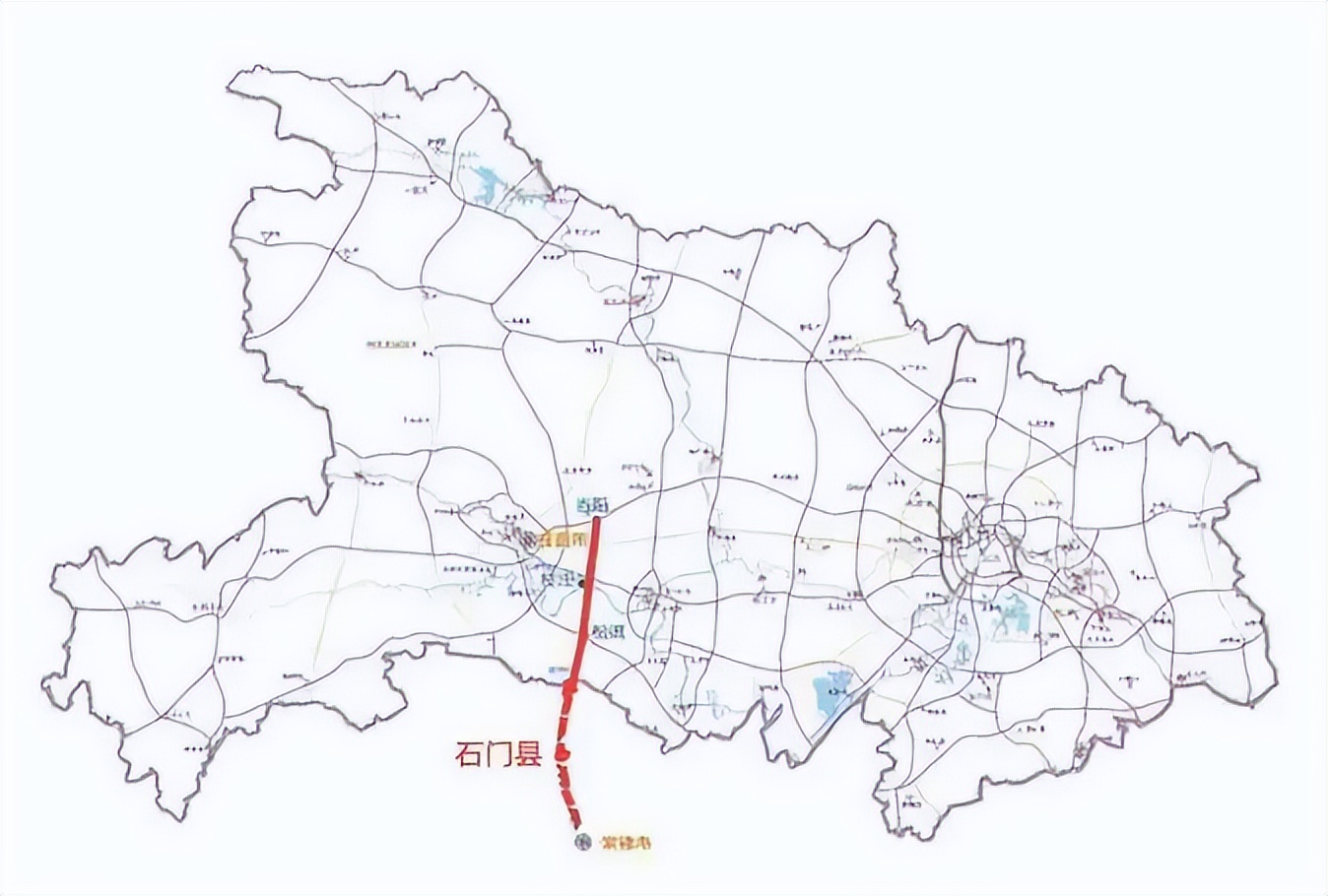 看看其线路就知道了,这条线路起点为王家桥镇的宜岳高速,也就是当枝松