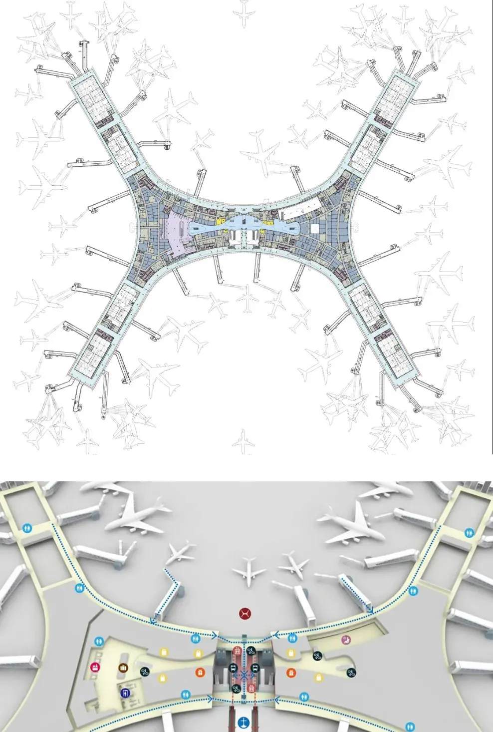 深圳宝安国际机场卫星厅正式投运,建筑外壳呈“蛋卷形”