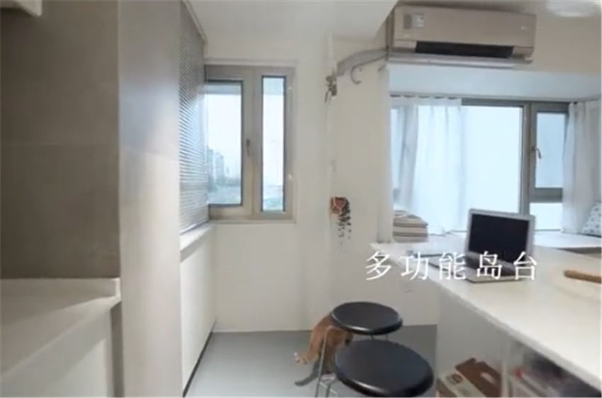 姑娘曬出極簡小家：58㎡一室一廳，一人一貓居住倍感舒適