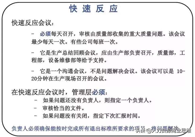 如何快速反应处理生产现场异常