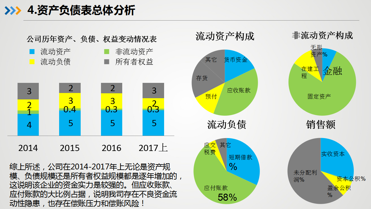 2022完整版三大财务报表分析报告模板PPT，带图形分析，拿走套用