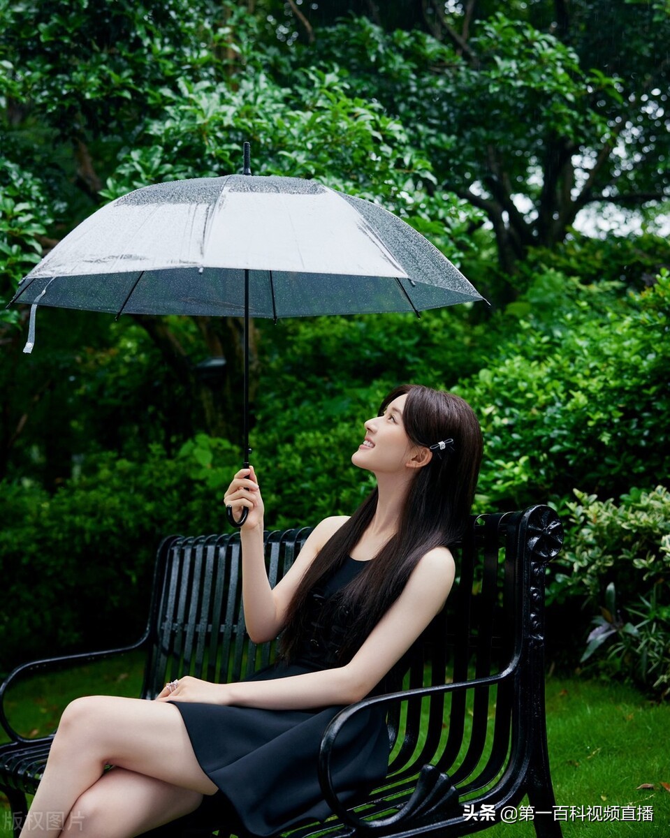 赵露思意境写真大片 雨中撑伞举止温柔