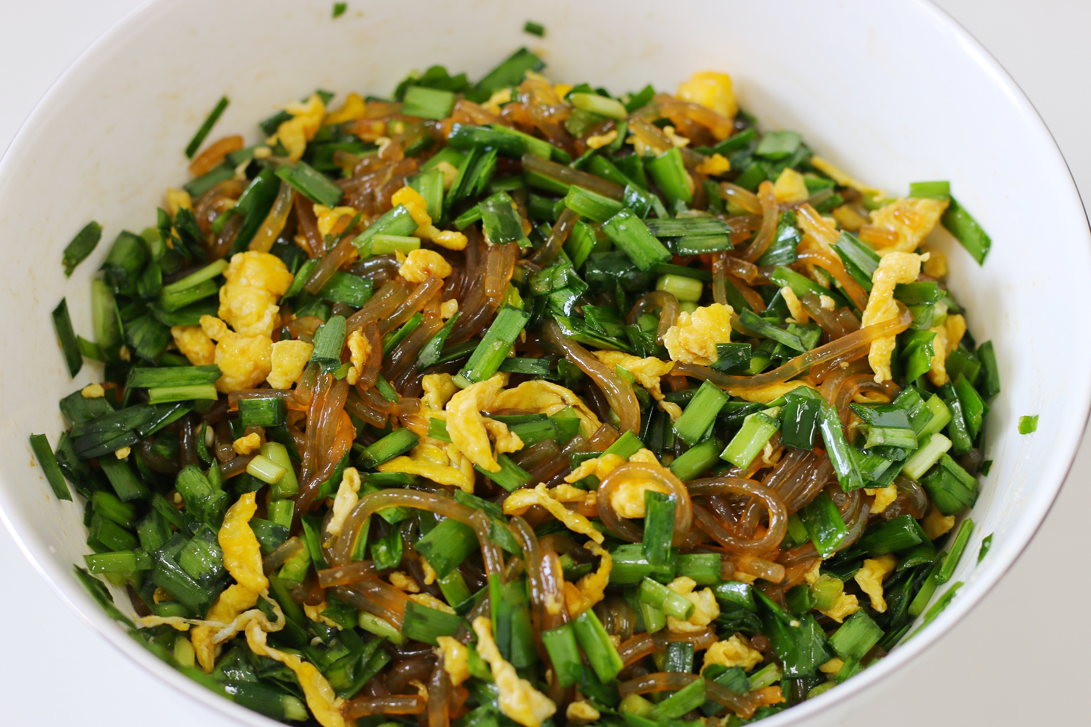 韭菜粉条鸡蛋素包子