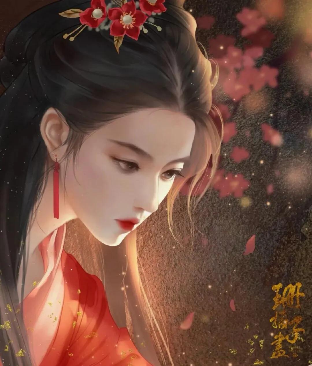 近期火热的古装电视剧女主手绘图