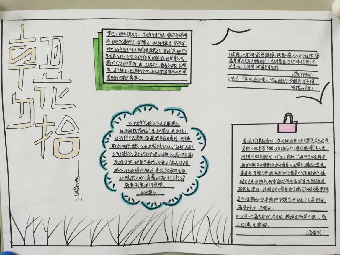 【校园动态】拾花绘梦——金都中学手抄报作品集《朝花夕拾》