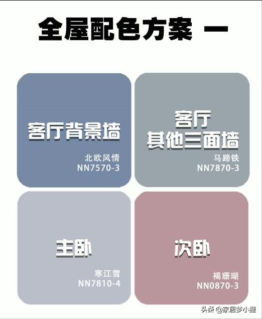 “保姆级”乳胶漆全屋配色，开年装修看完不踩雷