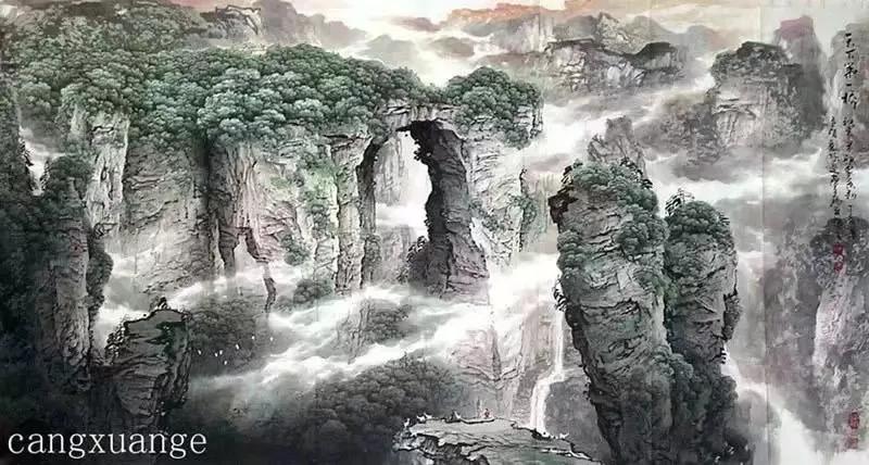 现代名家国画，中西元素八字风水家居画（一）