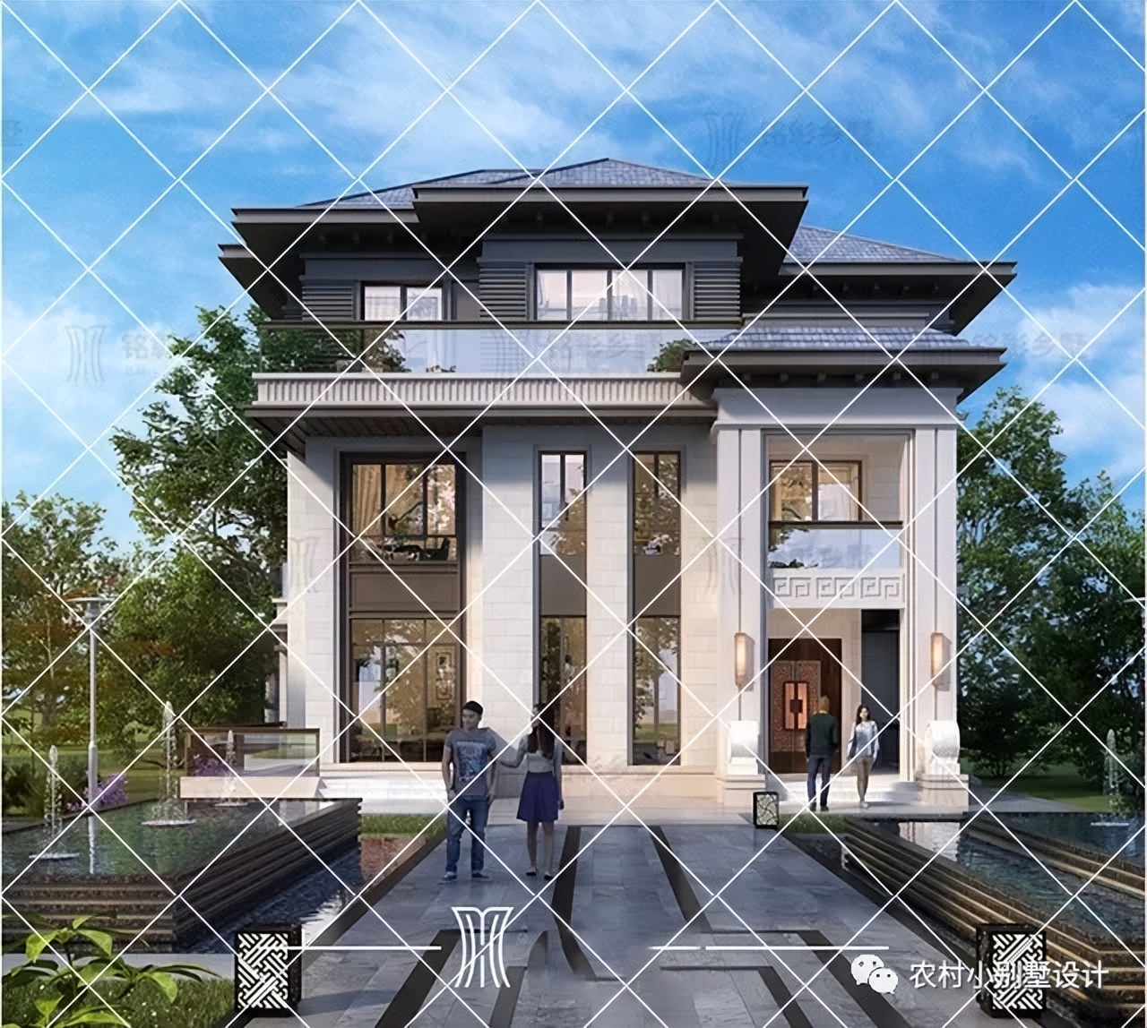 2022值得建！9套挑空客厅+旋转楼梯复式三层农村别墅豪宅