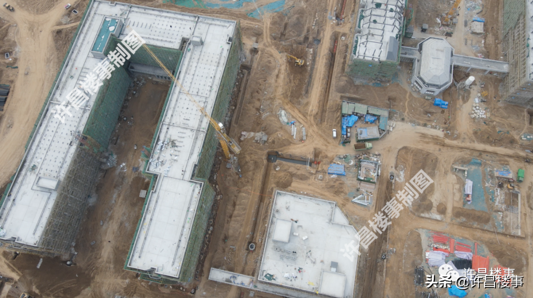 中原科技学院、体育中心、建安综保区、区二高航拍（2022.02）