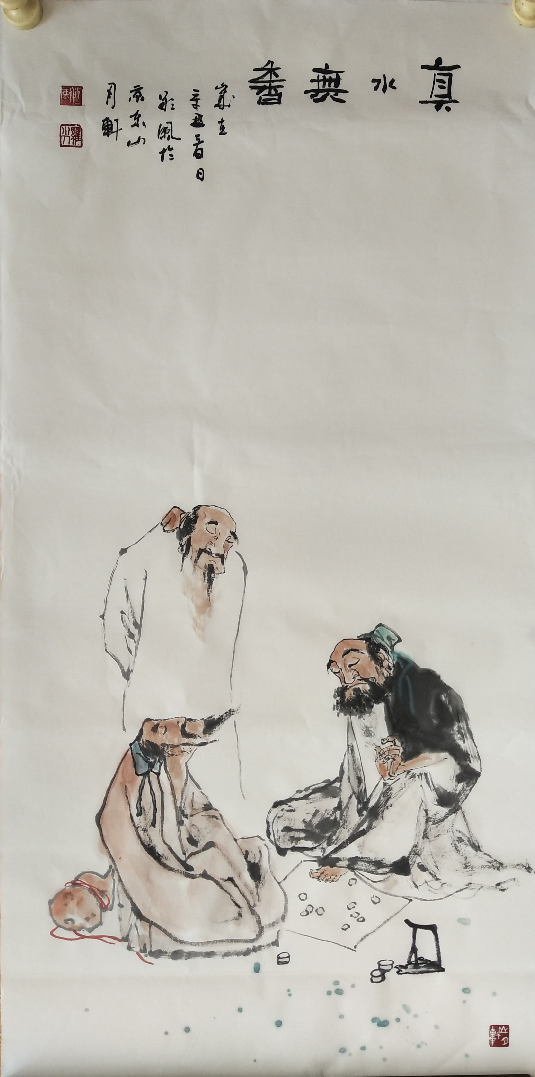 著名画家朔风禅意人物作品赏析