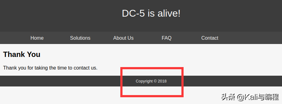 Kali与编程：DC-05靶机实战