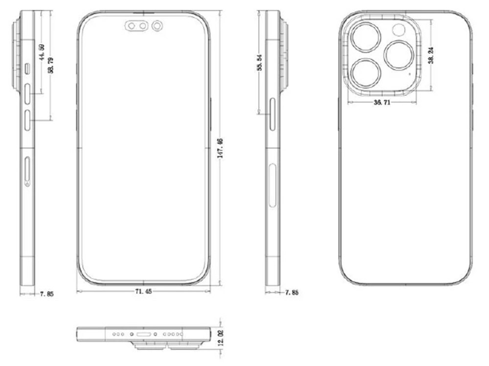 iPhone 14 Pro设计图曝光 镜头模组大小再提升