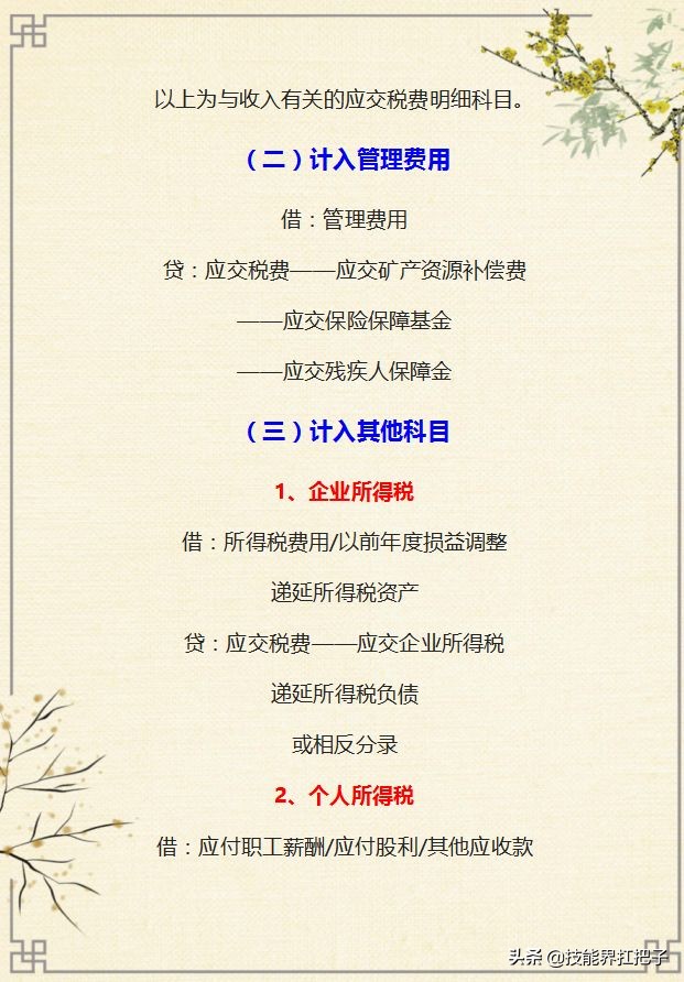 月薪2万的会计王姐，熬夜总结了21页应交税费会计分录大全，实用