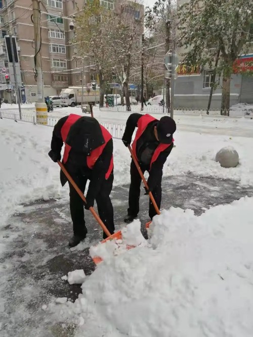 应昌小学：风雪弥漫处，扫雪暖人心