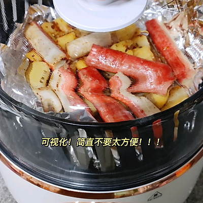 空气炸锅烤土豆（5分钟就能做好的空气炸锅蟹棒土豆）