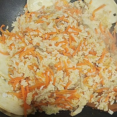 红萝卜肉丝咸米饭(仿柴火锅做法)