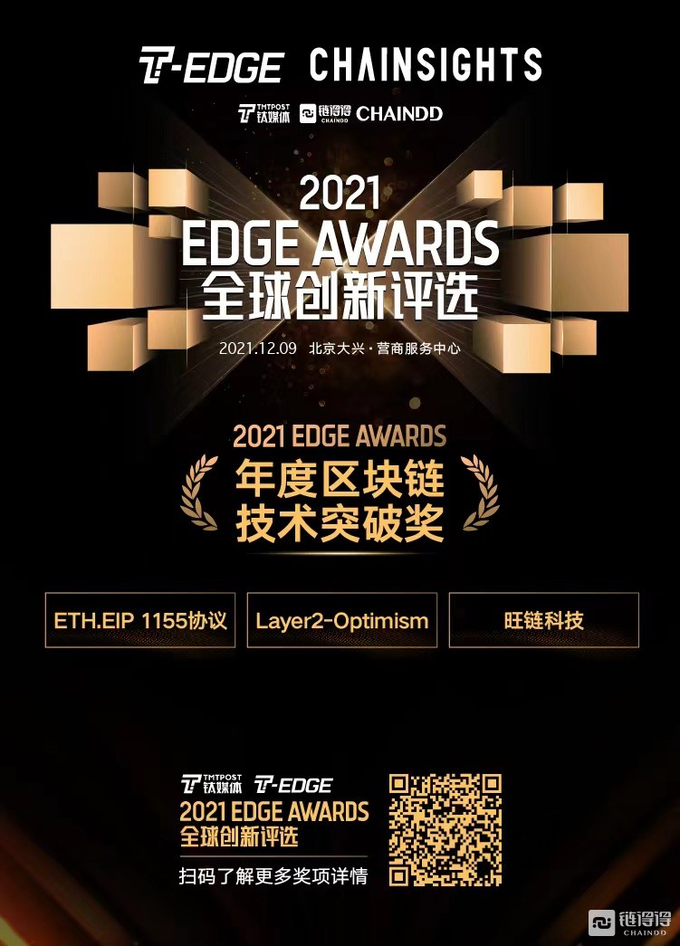 2021 EDGE AWARDS全球创新评选圆满落幕，区块链领域5大奖项出炉