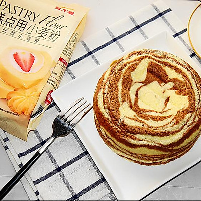 #金龙鱼精英100%烘焙大师赛-爱好组-高筋#斑马纹戚风蛋糕