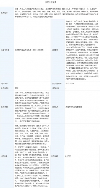 魅族科技违法发布虚假广告被罚
