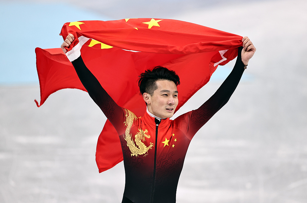 短道速滑男子1000米决赛，中国选手摘金夺银