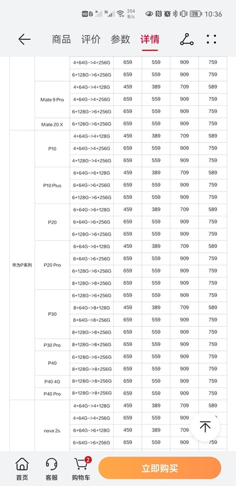 华为P40系列加入内存升级服务 Mate40系列还远吗？