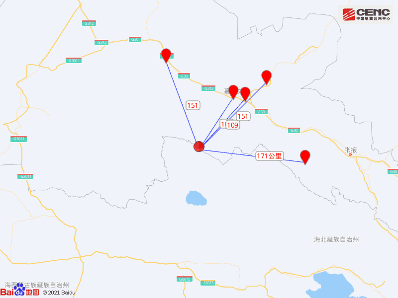 甘肃地震地图(甘肃张掖市肃南县发生5.1级地震)