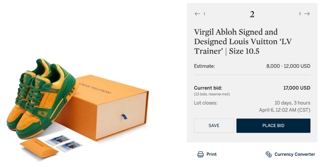 潮流 | Virgil签名LV Trainer拍卖达1.7万美元；Apple或将推出15英寸Macbook Air